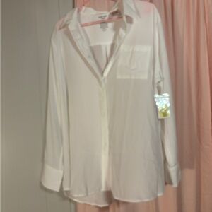 Nine West White Blouse NWT